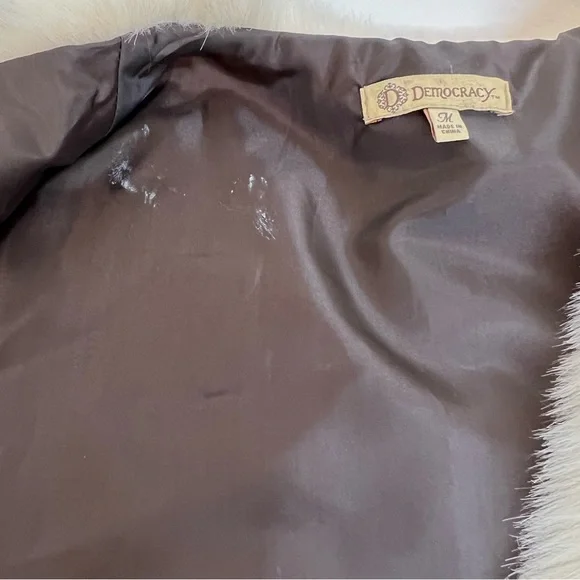 Democracy faux fur two tone warm winter vest sleeveless jacket coat - Picture 4 of 8